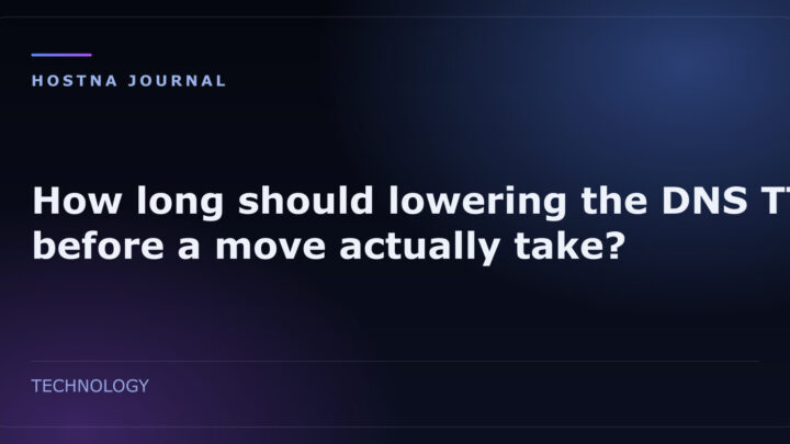 How long should lowering the DNS TTL before a move actually take?