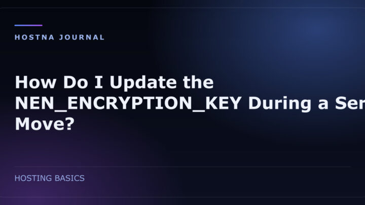 How Do I Update the NEN_ENCRYPTION_KEY During a Server Move?